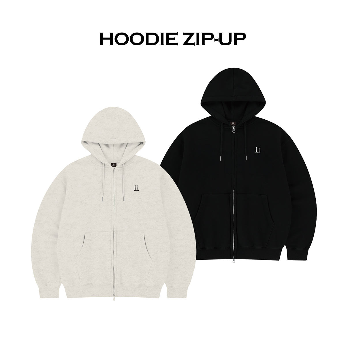 G-DRAGON HOODIE ZIP‑UP (OATMEAL/BLACK) GD013 8月中旬予約 – G